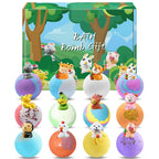 Kids Bath Bombs 12 Pcs with Animal Surprise - Organic Natural Spa Fizzies Gift Set for Girls & Boys - Christmas Birthday - Damaged Box - BBE 03/2029