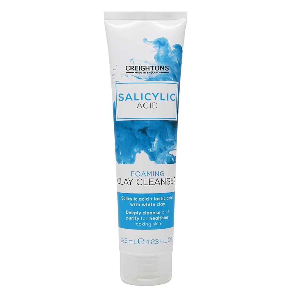 Creightons Salicylic Acid Foaming Clay Cleanser 125ml - Lactic Acid White Clay Deep Cleanse Purify Face Wash - New