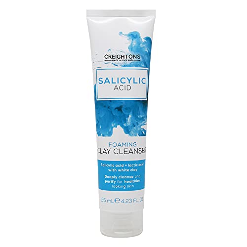 Creightons Salicylic Acid Foaming Clay Cleanser 125ml - Lactic Acid White Clay Deep Cleanse Purify Face Wash - New