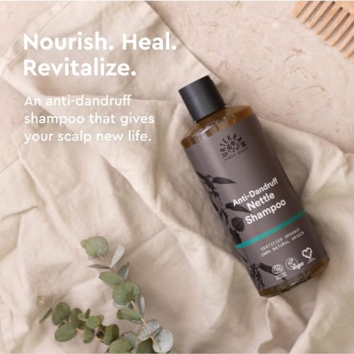 Urtekram Nettle Shampoo - Itchy Scalp & Anti-Dandruff Treatment, Aloe Vera, Dry Scalp Relief, Organic Hair Care 500ml Pack of 1 - New