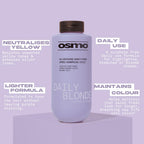 Osmo Daily Blonde Silverising Conditioner 400ml - Purple Toning Hair Treatment for Blonde, Grey & White Hair - New