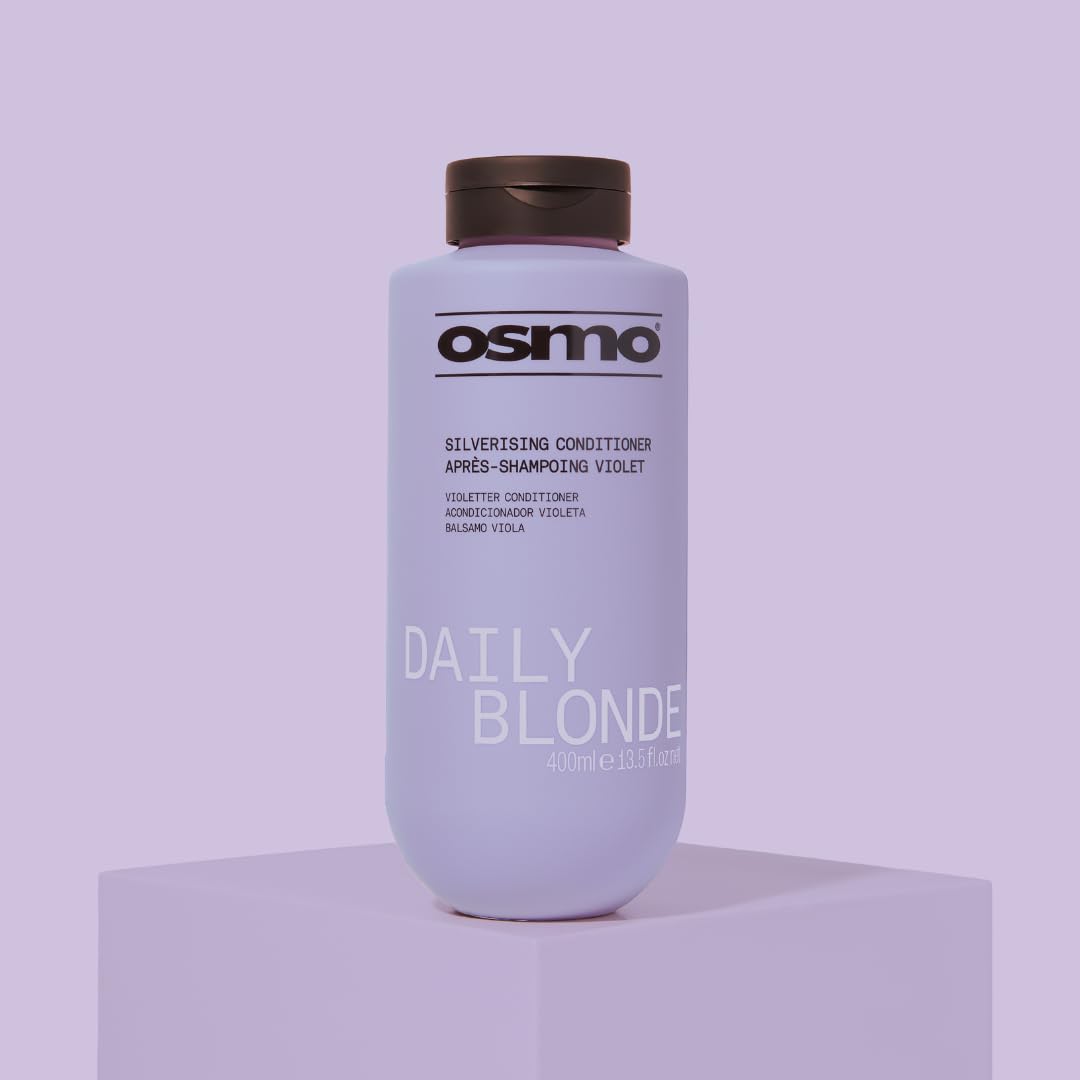 Osmo Daily Blonde Silverising Conditioner 400ml - Purple Toning Hair Treatment for Blonde, Grey & White Hair - New