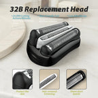 Braun 32B Replacement Shaver Head Cassette - Compatible with Series 3 3040s 3010s 310s 3000s 3050cc 3080s - Black Foil & Cutter - Damaged Box