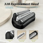 Braun 32B Replacement Shaver Head Cassette - Compatible with Series 3 3040s 3010s 310s 3000s 3050cc 3080s - Black Foil & Cutter - Damaged Box