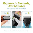 Braun 32B Replacement Shaver Head Cassette - Compatible with Series 3 3040s 3010s 310s 3000s 3050cc 3080s - Black Foil & Cutter - Damaged Box