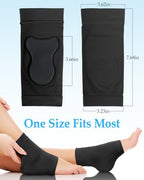 DLMDLM Achilles Tendonitis Heel Protector Socks,One Pair of Premium Padded Compression Gel Sleeve, Achilles Tendon Support Sleeve for Haglunds Bump, Tendonitis, Bursitis and Dry Cracked (Black) - Very Good