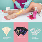 Qintora Hard Wax Beads - 400g Stripless Hot Wax for Hair Removal - Body, Brazilian, Bikini, Face, Legs, Eyebrow - 10 Applicators - New