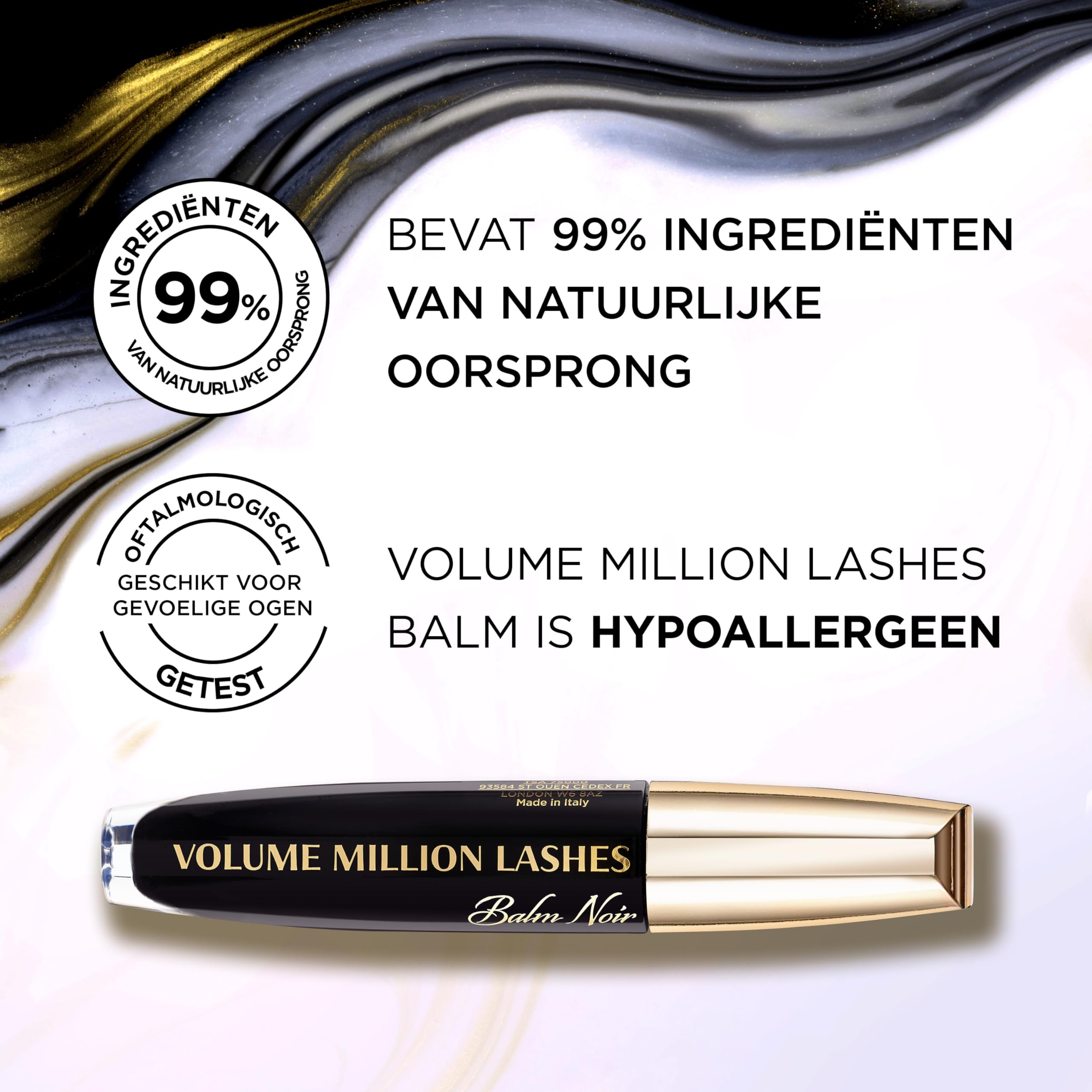L'Oreal Paris Volume Million Lashes Balm Mascara - Noir Natural Black - Full Volume Lashes - Damaged Box