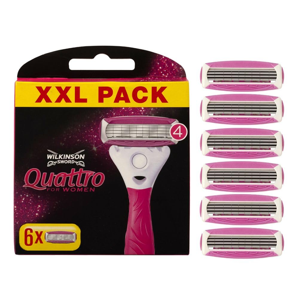 Wilkinson Sword Quattro for Women Razor Blade Refills x6 - Damaged Box