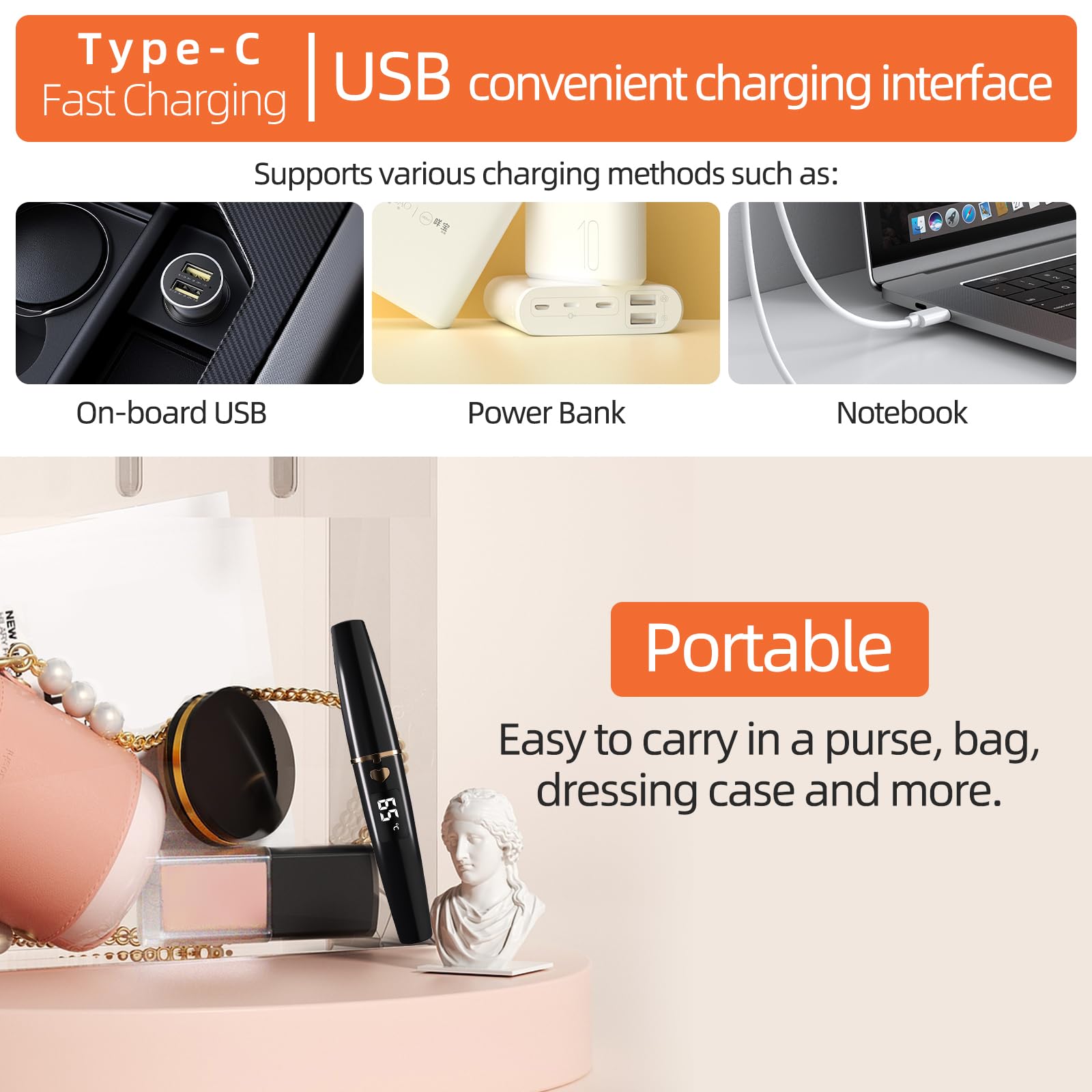 EYECURL X8 Heated Eyelash Curler - Electric Lash Curler - Long Lasting Makeup - Black - X8-132MM Model - Very Good