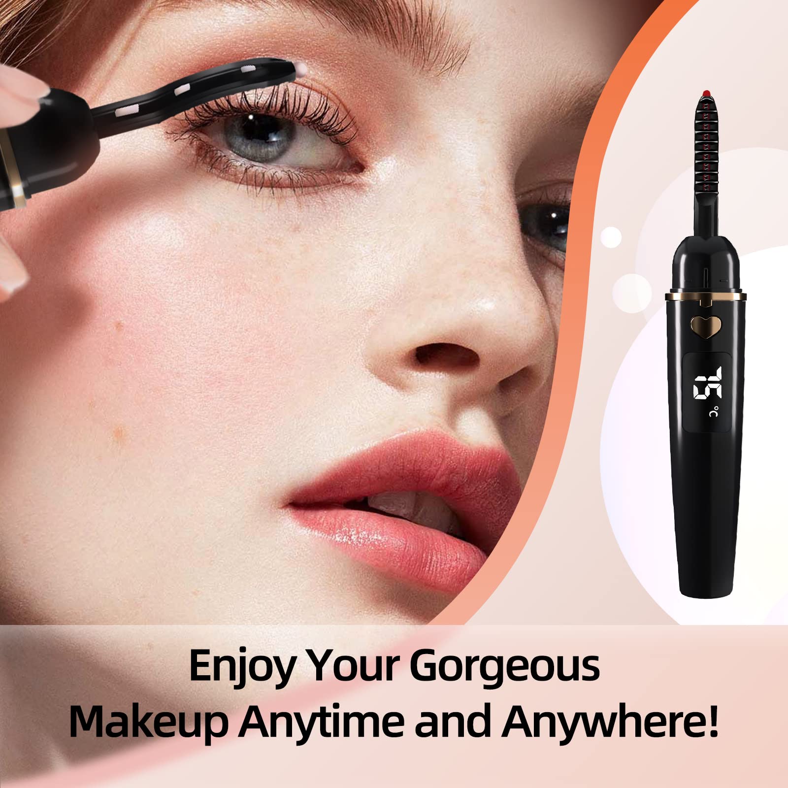 EYECURL X8 Heated Eyelash Curler - Electric Lash Curler - Long Lasting Makeup - Black - X8-132MM Model - Very Good