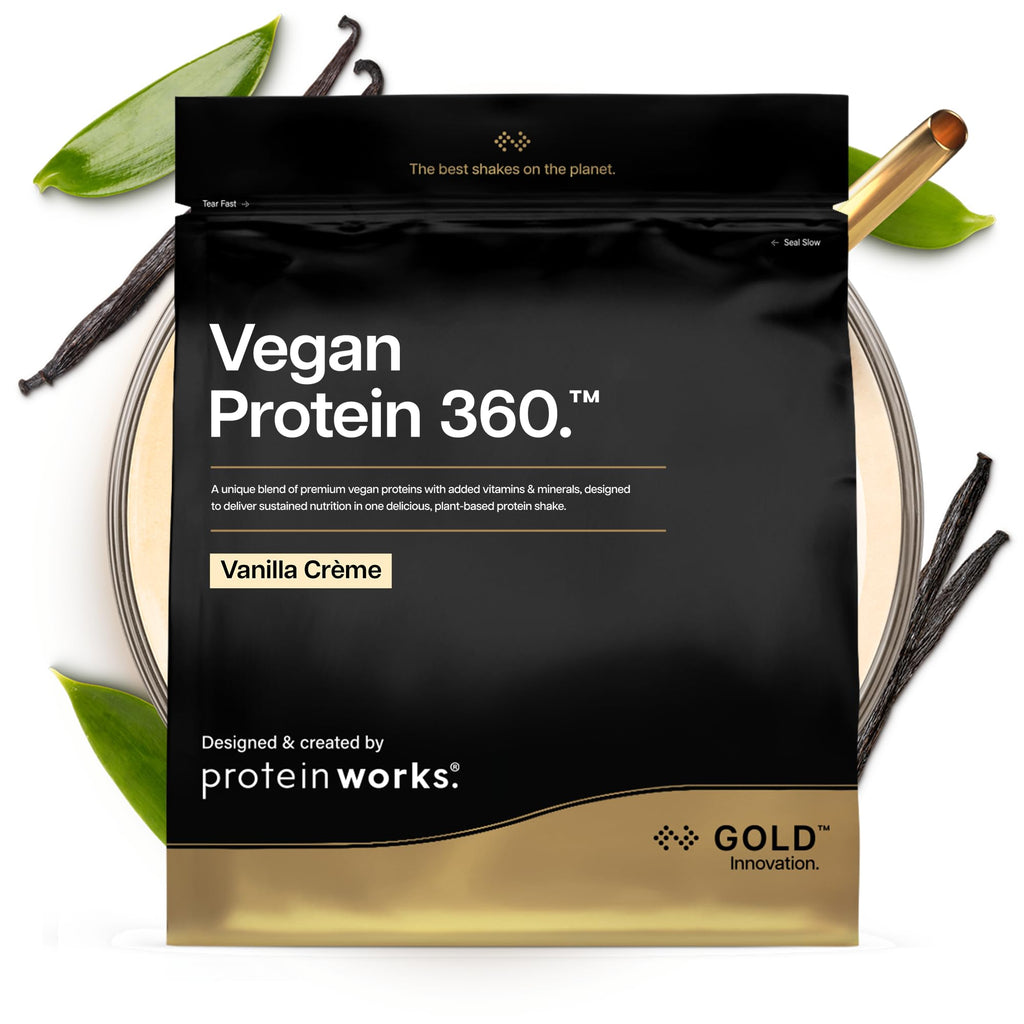 Protein Works Vegan Protein 360 - Gold Vanilla Crème 2kg - Plant Based Powder Shake - Damaged Box - BBE 07/2027