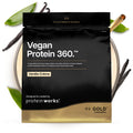 Protein Works Vegan Protein 360 - Gold Vanilla Crème 2kg - Plant Based Powder Shake - Damaged Box - BBE 07/2027