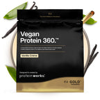 Protein Works Vegan Protein 360 - Gold Vanilla Crème 2kg - Plant Based Powder Shake - Damaged Box - BBE 07/2027