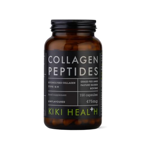 KIKI Health Bovine Collagen Peptides Capsules - 150 Vegicaps Hydrolyzed Supplement for Skin Hair Nails Bones Joints - New - BBE 03/2029