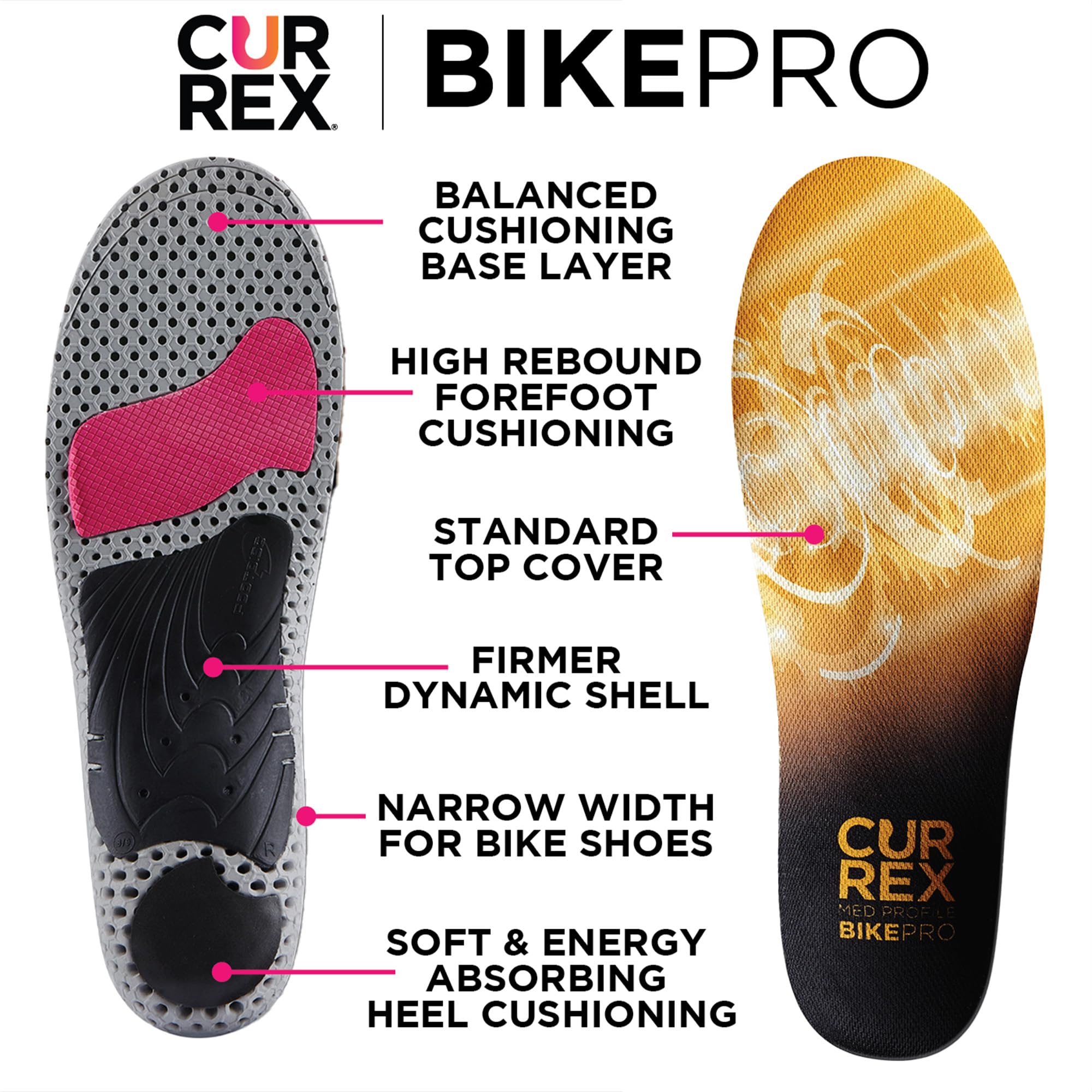 CURREX BikePro Sole Dynamic Performance Insole for Cycling Mountain Biking Bike Riding - Very Good