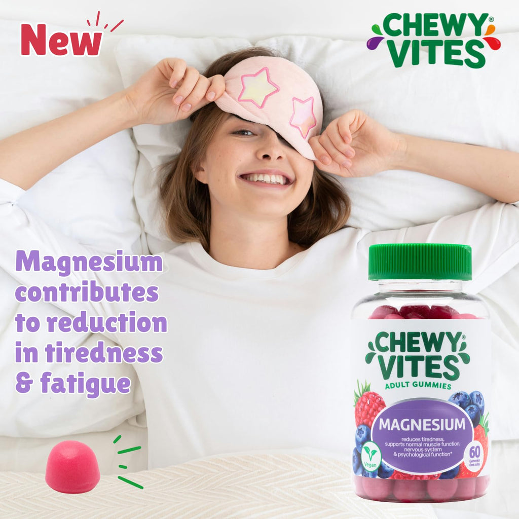 Chewy Vites Adult Magnesium Citrate 736mg Gummies, 60 Count - New - BBE 12/2026