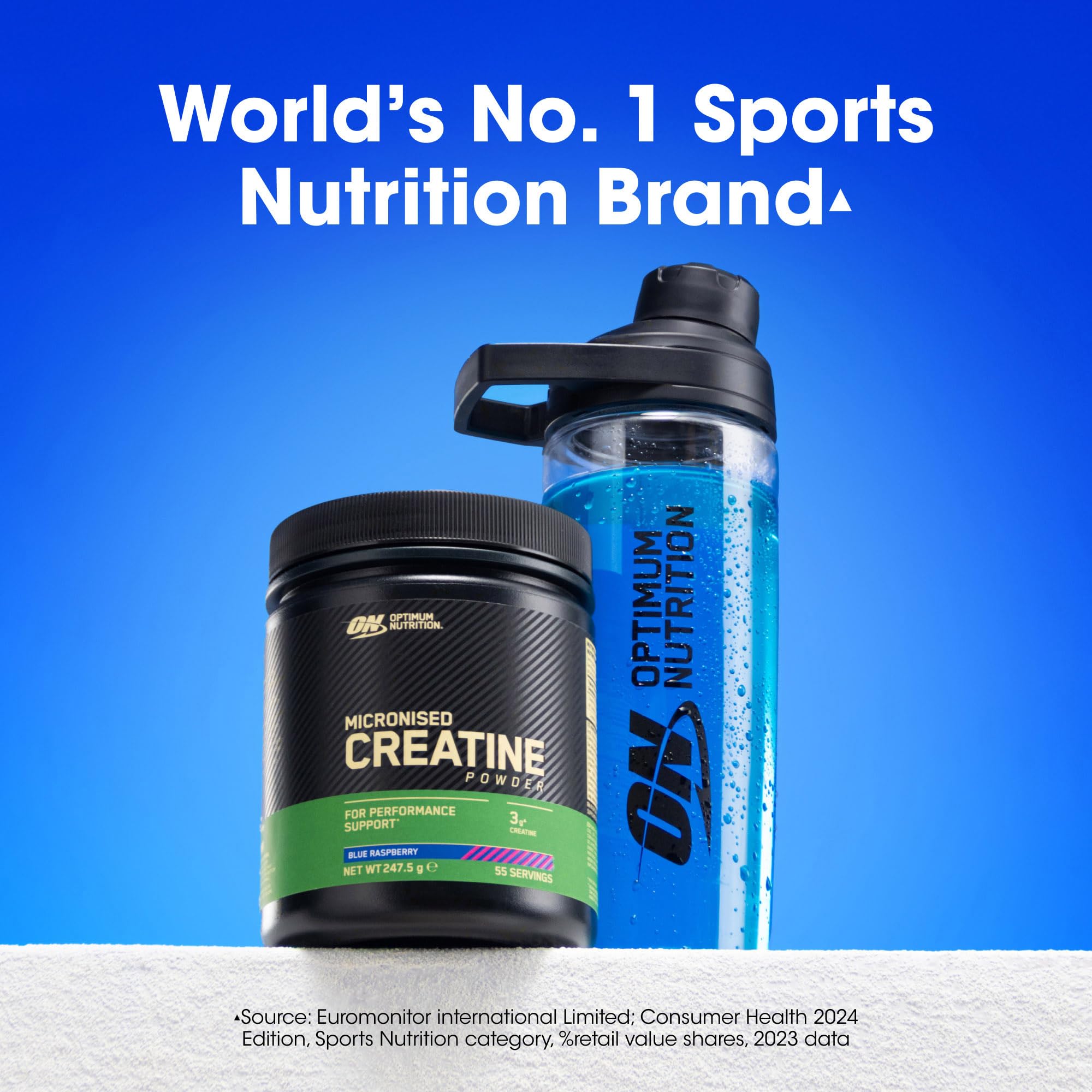 Optimum Nutrition Micronised Creatine Monohydrate Powder - 360g - Muscle Growth Supplement - New - BBE 11/2027