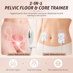 Pelvic Floor Trainer - Vaginal EMS & Electrode Abdominal Muscle Training - Guided Kegel Exerciser for Incontinence & Bladder Leaks - Damaged Box
