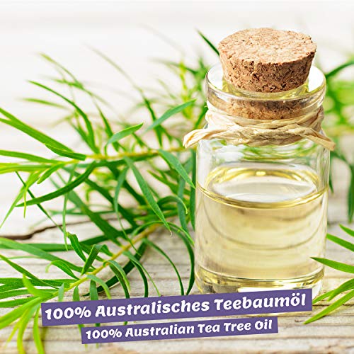 Organic Tea Tree Oil 50ml with Pipette - 100% Pure Undiluted Essential Oil for Skin, Nails, Hair, Aromatherapy, Diffuser - Damaged Box