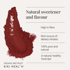 KIKI Health Organic Beetroot Powder 200g - 100% Pure, Dietary Nitrates, Fibre, Natural Sweetener, Food Dye - Damaged Box - BBE 05/2028
