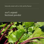 KIKI Health Organic Beetroot Powder 200g - 100% Pure, Dietary Nitrates, Fibre, Natural Sweetener, Food Dye - Damaged Box - BBE 05/2028