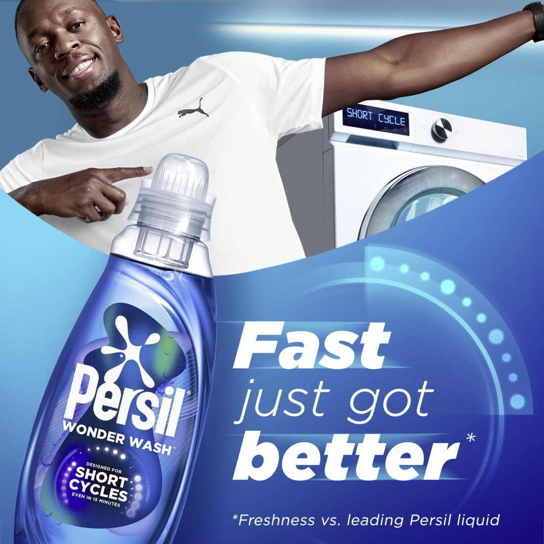 Persil Wonder Wash Odour Defy Bio Liquid Laundry Detergent 1.485L - 55 Washes - Biological Formula - New