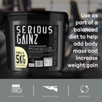 The Bulk Protein Company Serious Gainz Whey Protein Powder - Weight Mass Gainer - Vanilla 5kg - 30g Protein - Damaged Box - BBE 05/2029