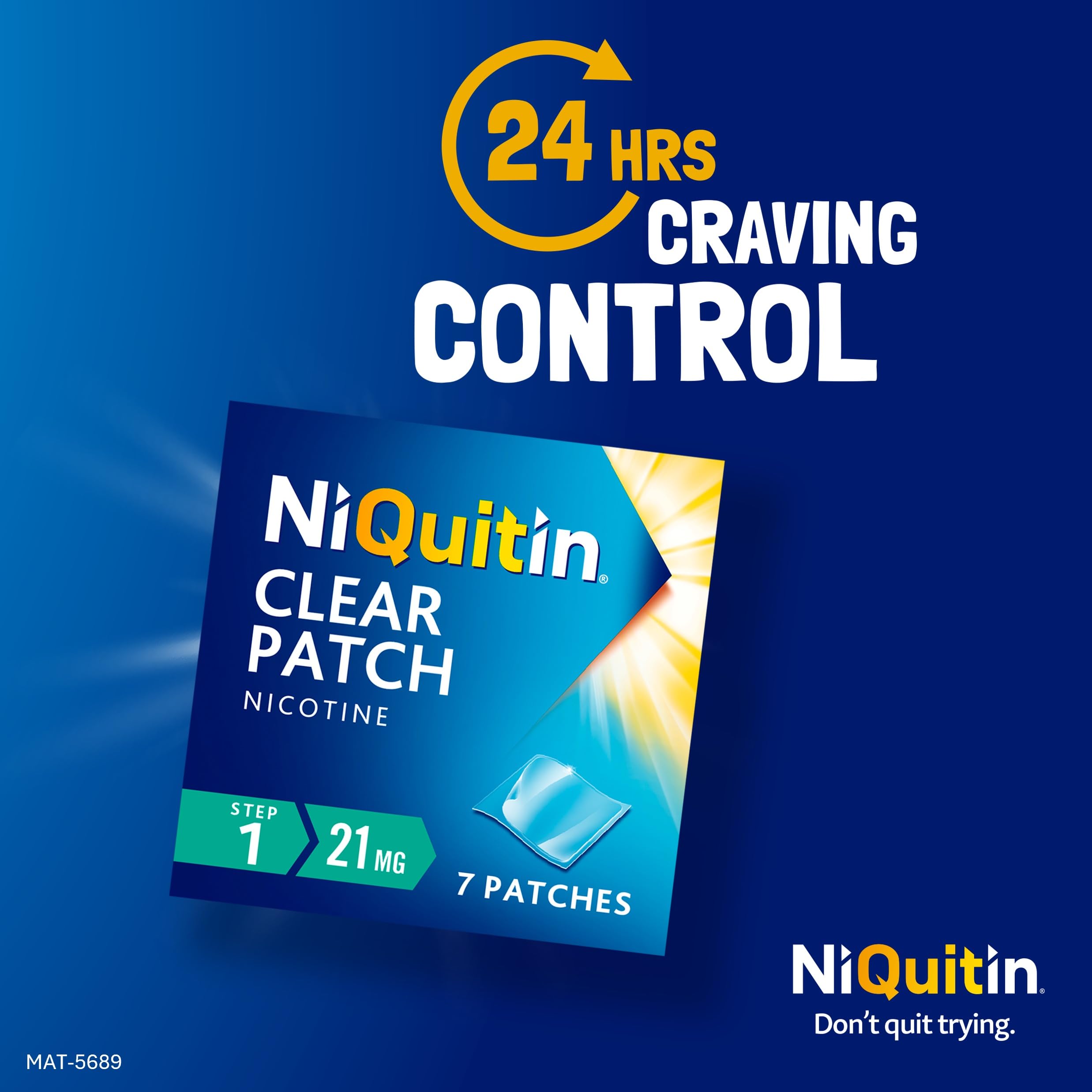 NiQuitin Clear Nicotine Patches Step 1 21mg - 7 Patches - Quit Smoking Aid - Damaged Box - BBE 01/2029