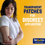 NiQuitin Clear Nicotine Patches Step 1 21mg - 7 Patches - Quit Smoking Aid - Damaged Box - BBE 01/2029