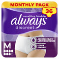 Always Discreet Pants Plus Medium 36 Pack Incontinence Underwear for Women (9x4) - Damaged Box