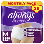 Always Discreet Pants Plus Medium 36 Pack Incontinence Underwear for Women (9x4) - Damaged Box