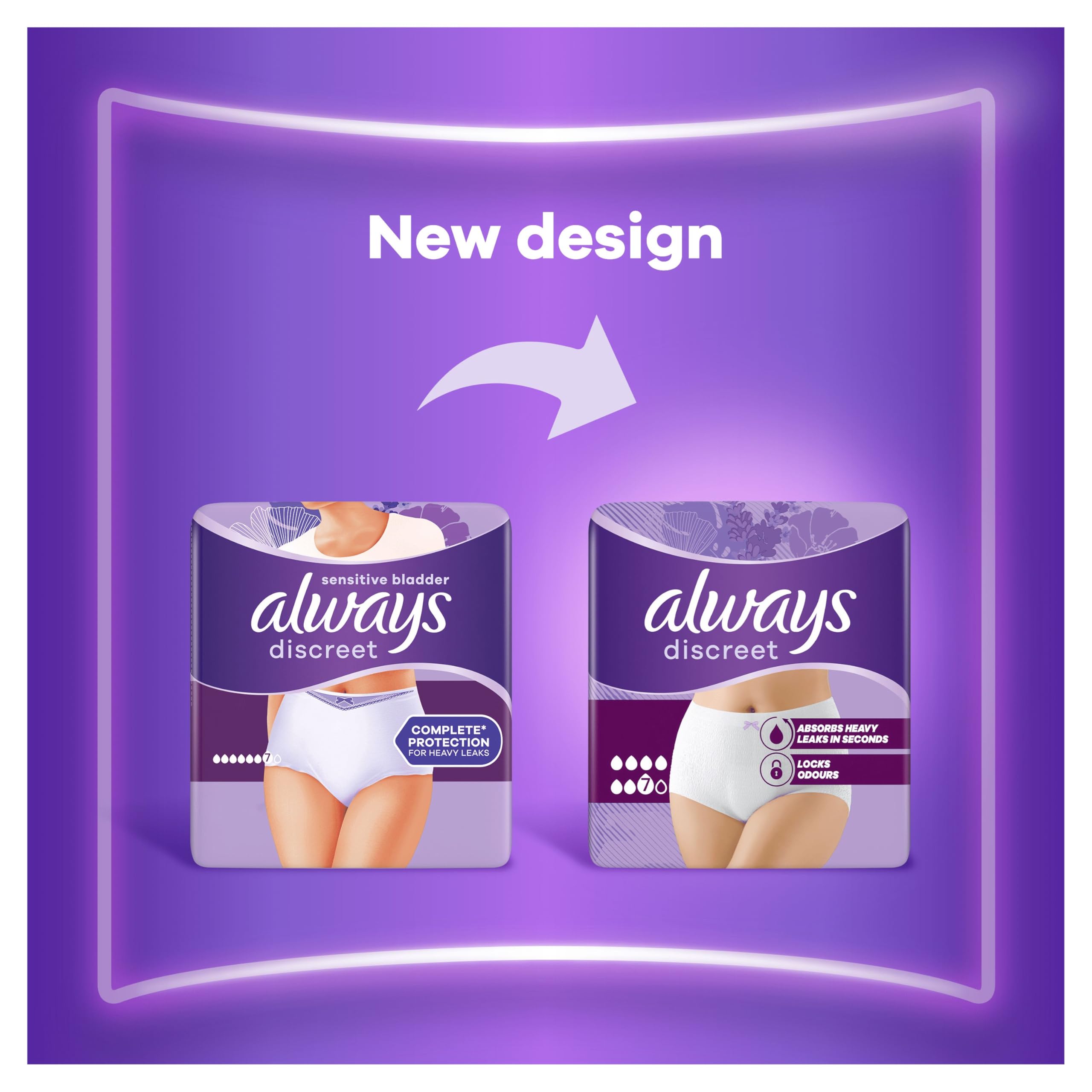 Always Discreet Pants Plus Medium 36 Pack Incontinence Underwear for Women (9x4) - Damaged Box