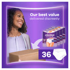 Always Discreet Pants Plus Medium 36 Pack Incontinence Underwear for Women (9x4) - Damaged Box