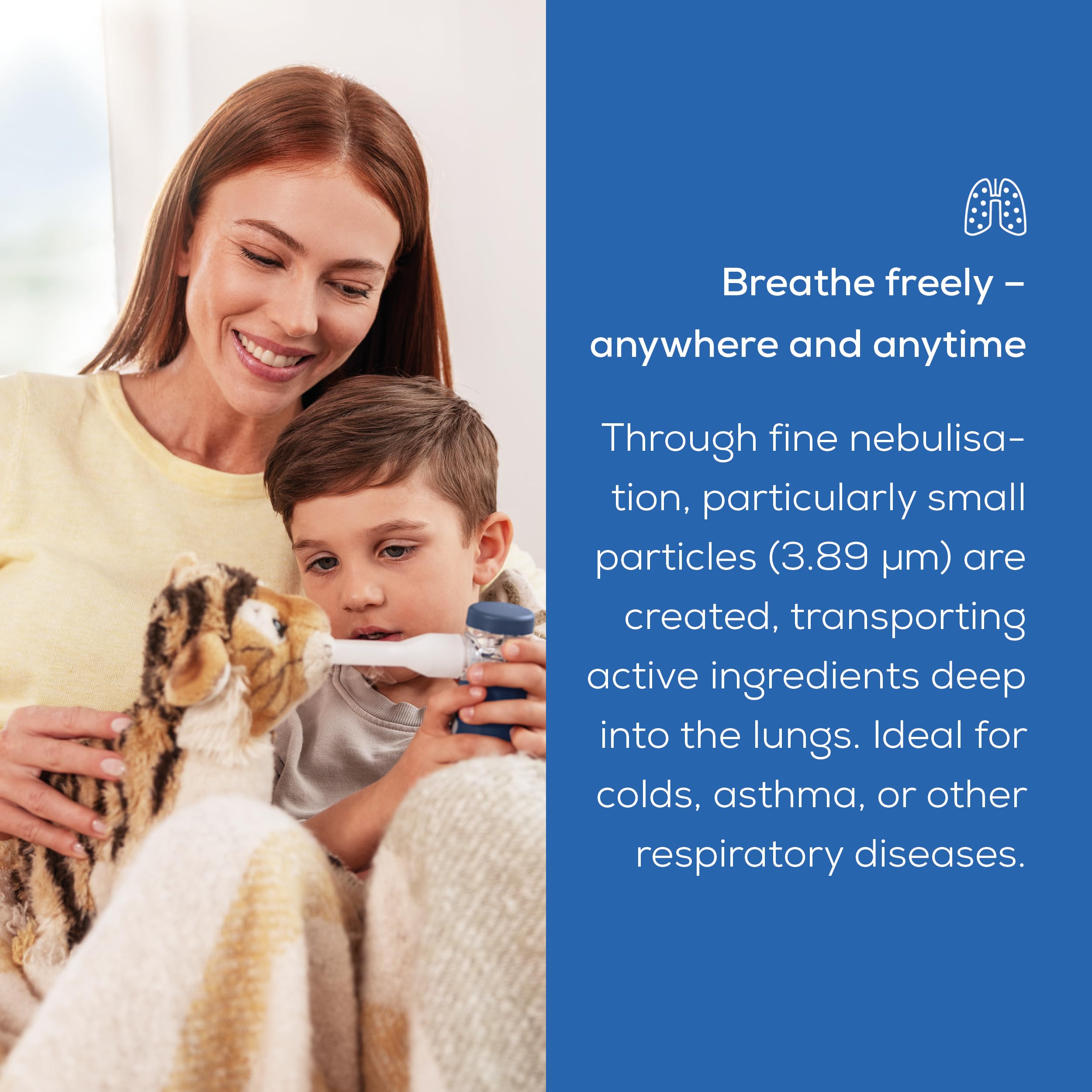 Beurer IH 49 Nebuliser - Portable Inhalation Device for Colds Asthma - Rechargeable Battery - Quiet - Adults & Children - Damaged Box