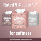 Kleenex Ultra Soft Facial T Tissues - 12 Cube Tissue Boxes - Supremely Soft & Silky Bulk Pack - Very Good