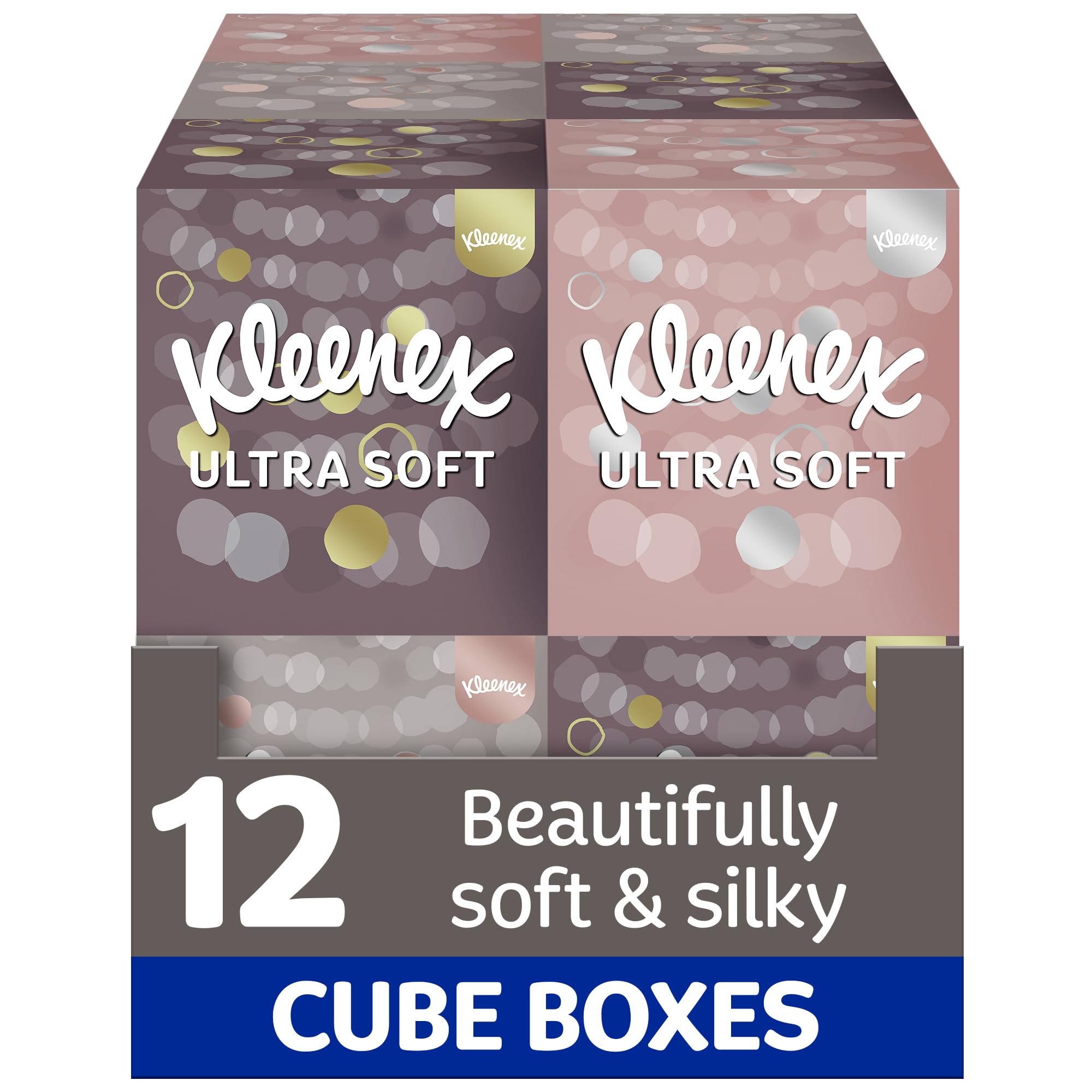 Kleenex Ultra Soft Facial T Tissues - 12 Cube Tissue Boxes - Supremely Soft & Silky Bulk Pack - Very Good