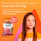 Bio-Kult 3in1 Gut Health Gummies for Kids - Probiotic & Multivitamin - Strawberry - 30 Count - Ages 4+ - 2 Billion CFU - New - BBE 07/2026