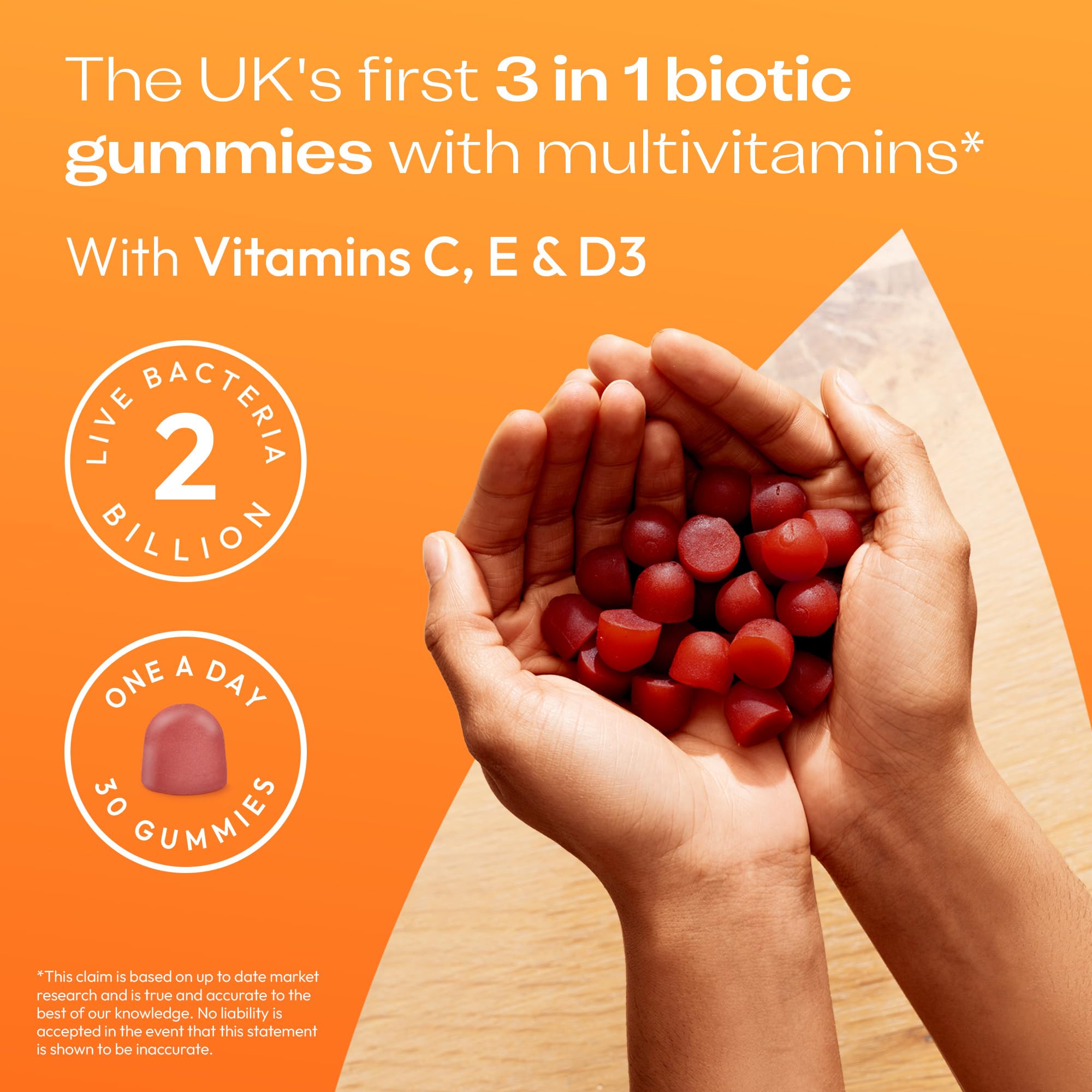Bio-Kult 3in1 Gut Health Gummies for Kids - Probiotic & Multivitamin - Strawberry - 30 Count - Ages 4+ - 2 Billion CFU - New - BBE 07/2026