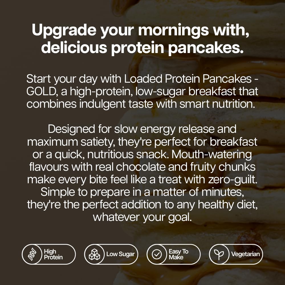 Protein Works Loaded Protein Pancakes - Gold Natural Flavour 1kg High Protein Powder Mix - Damaged Box - BBE 06/2026