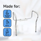 Homecraft Toilet Safety Frame - Height Adjustable Bathroom Aid for Elderly & Disabled - White Support Rail 64-75cm - Very Good