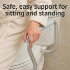 Homecraft Toilet Safety Frame - Height Adjustable Bathroom Aid for Elderly & Disabled - White Support Rail 64-75cm - Very Good