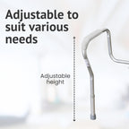 Homecraft Toilet Safety Frame - Height Adjustable Bathroom Aid for Elderly & Disabled - White Support Rail 64-75cm - Very Good