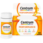 Centrum Performance Tablets Multivitamin & Mineral Supplements, 21 Essential nutrients, Including Vitamin C, D, and Iron, 60 ct - Damaged Box - BBE 02/2027