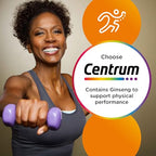 Centrum Performance Tablets Multivitamin & Mineral Supplements, 21 Essential nutrients, Including Vitamin C, D, and Iron, 60 ct - Damaged Box - BBE 02/2027