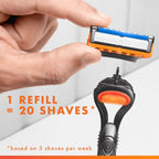 Gillette Fusion5 Razor for Men - 1 Handle, 10 Blade Refills, Precision Trimmer Cartridges - Damaged Box