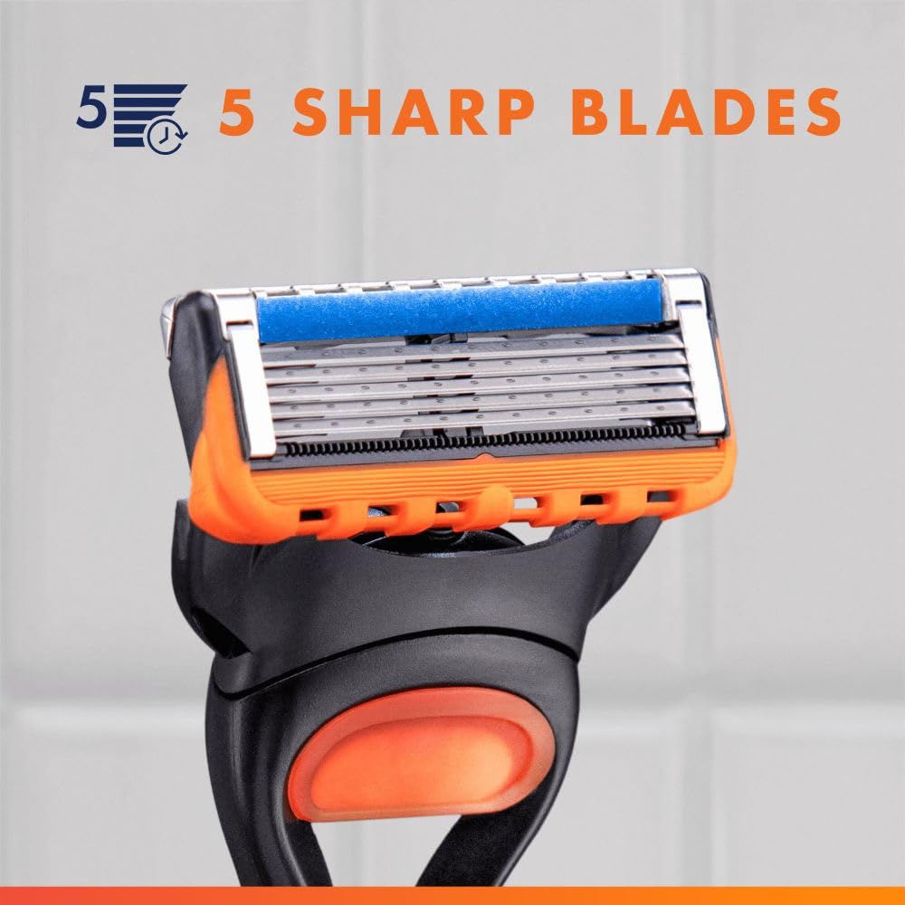 Gillette Fusion5 Razor for Men - 1 Handle, 10 Blade Refills, Precision Trimmer Cartridges - Damaged Box