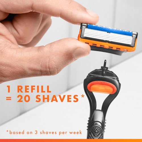 Gillette Fusion5 Razor for Men - 1 Handle, 10 Blade Refills, Precision Trimmer Cartridges - Damaged Box