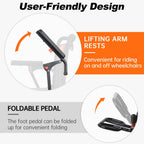 WISGING Ultra-Light Transport Wheelchair, Folding Portable Wheelchair with Hand Brake, Trolleys for Elderly Aircraft Travel, Wheelchairs for Adults (with Travel Bag/Backbag) (with Telescopic Handle) - Damaged Box
