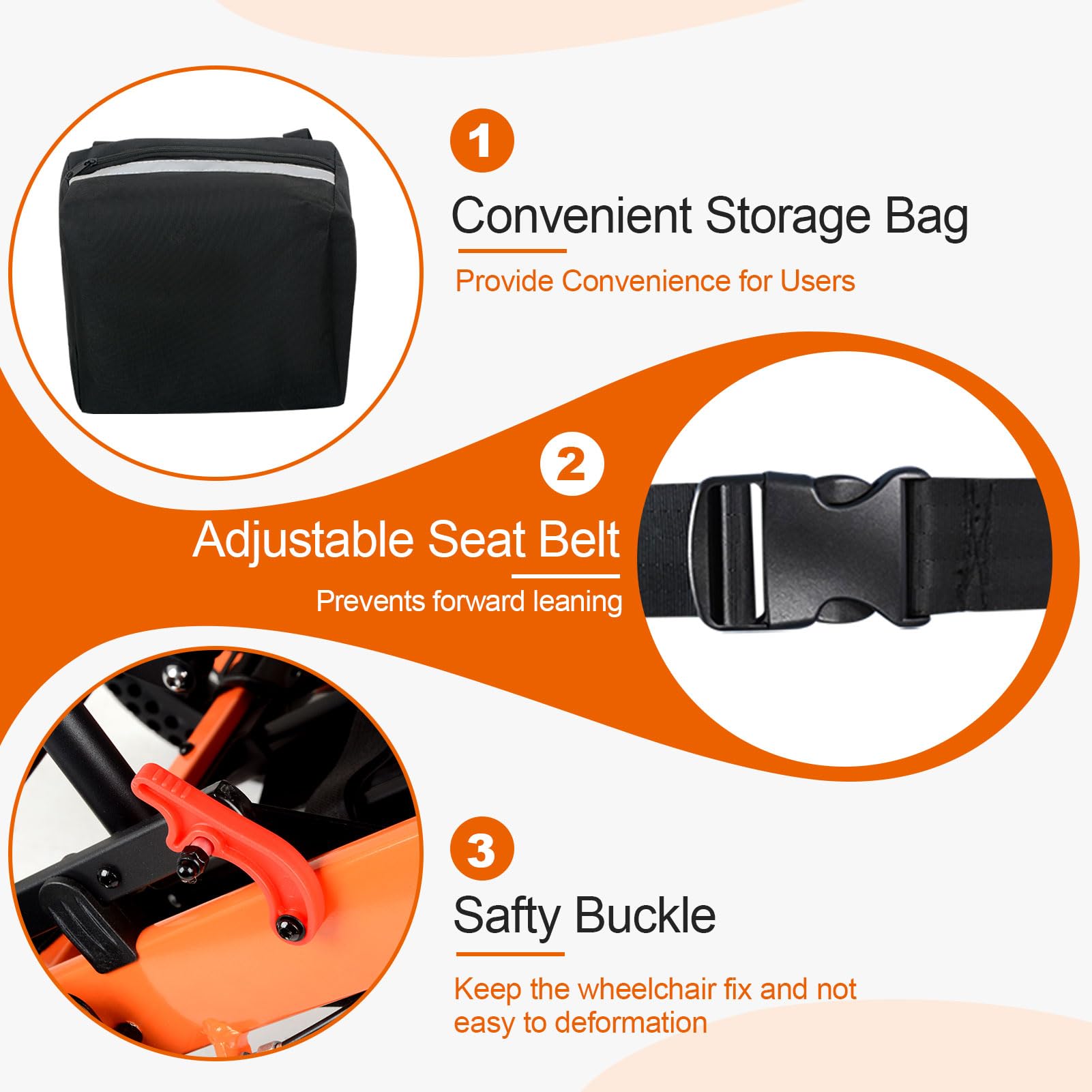 WISGING Ultra-Light Transport Wheelchair, Folding Portable Wheelchair with Hand Brake, Trolleys for Elderly Aircraft Travel, Wheelchairs for Adults (with Travel Bag/Backbag) (with Telescopic Handle) - Damaged Box
